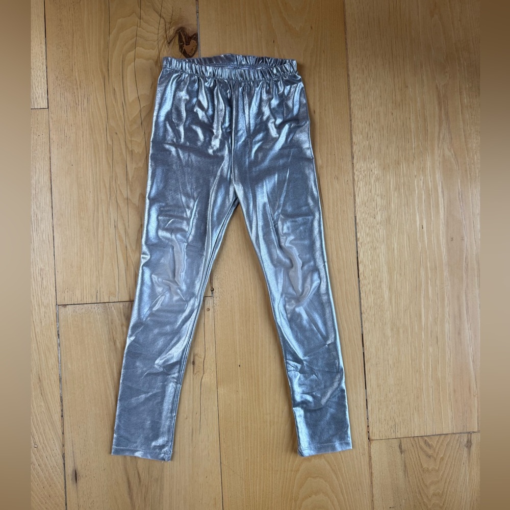 Zara silver girl leggings. Size 5/6.